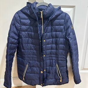 Michael Kors Navy Blue Down Jacket Packable